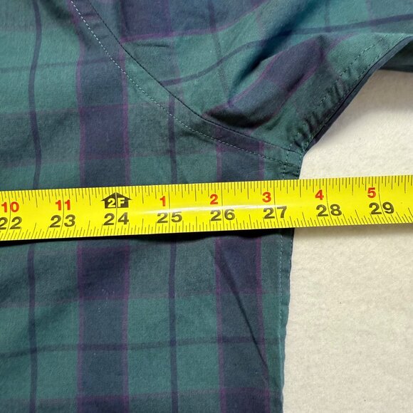 GAP Men's Stretch Long Sleeve Collared Green Sycamore Plaid Shirt Size XXL NWT - Picture 8 of 9